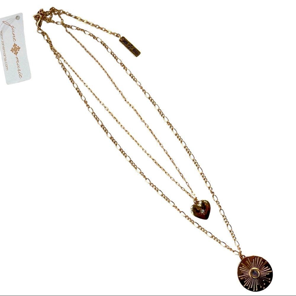 Cinde Layered Charm Necklace by Jane Marie • NWT - Picture 2 of 4